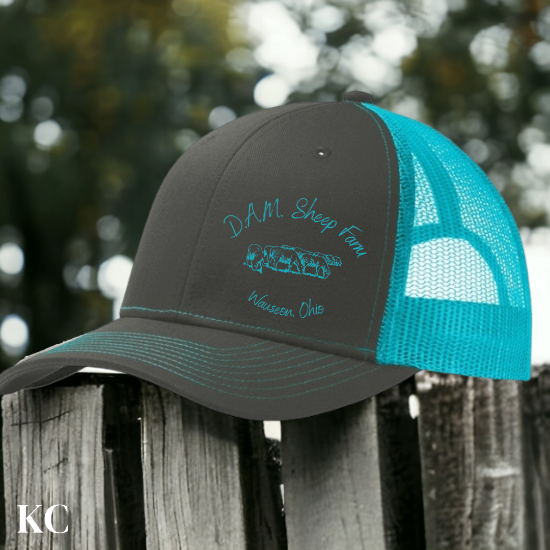 Grey Steel / Neon Blue Snapback Hat