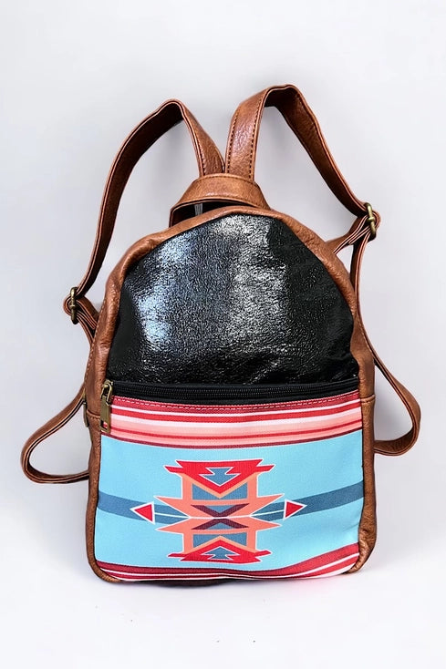 Printed Aztec Mini Backpack