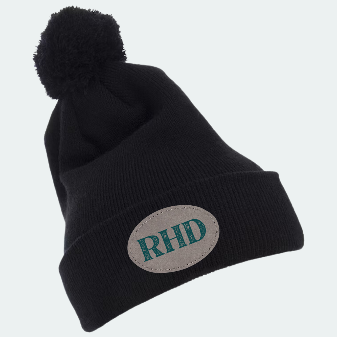 RHD Black Beanie with Patch