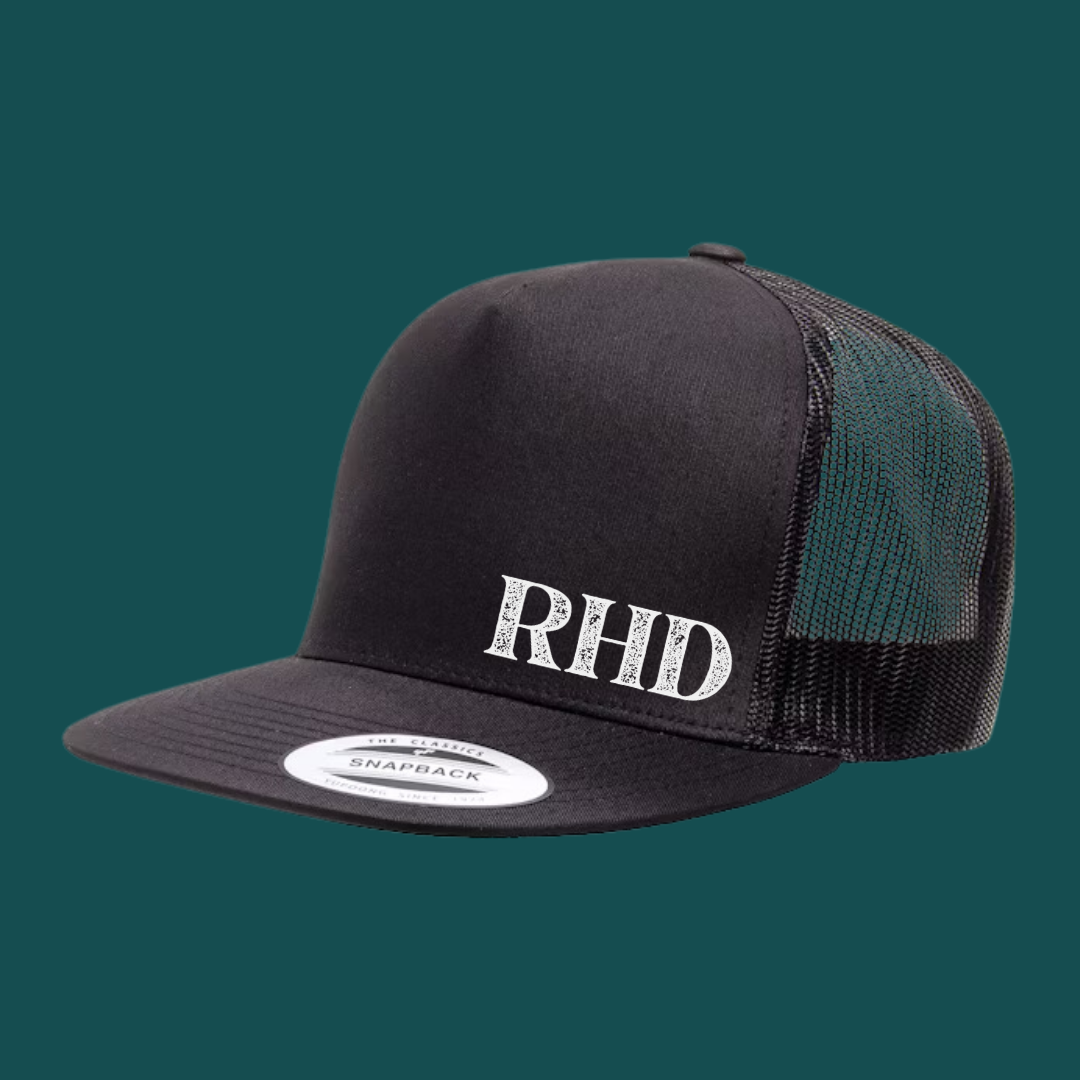 RHD Black Flat Bill Hat