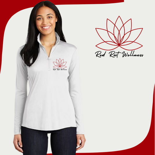 RRW White Quarter Zip Pullover