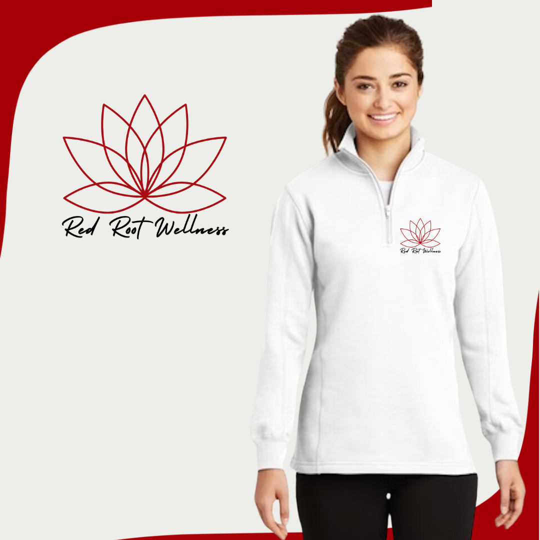 RRW White Quarter Zip Sweatshirt