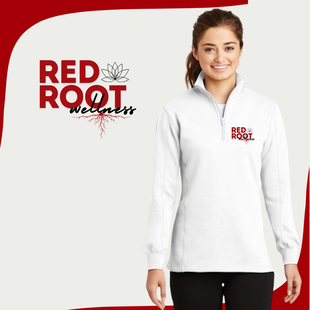 RRW White Quarter Zip Sweatshirt