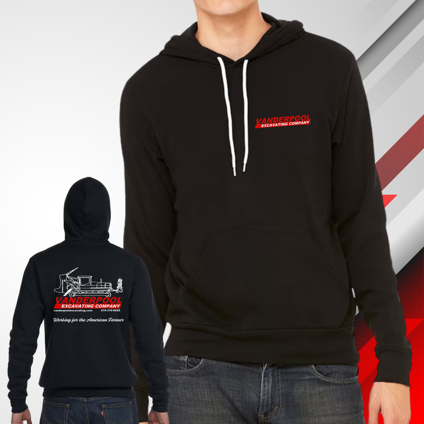 VEC Black Bella & Canvas Hoodie