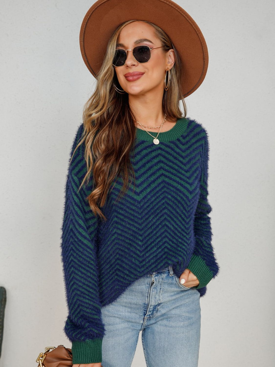 Round Neck Long Sleeve Sweater