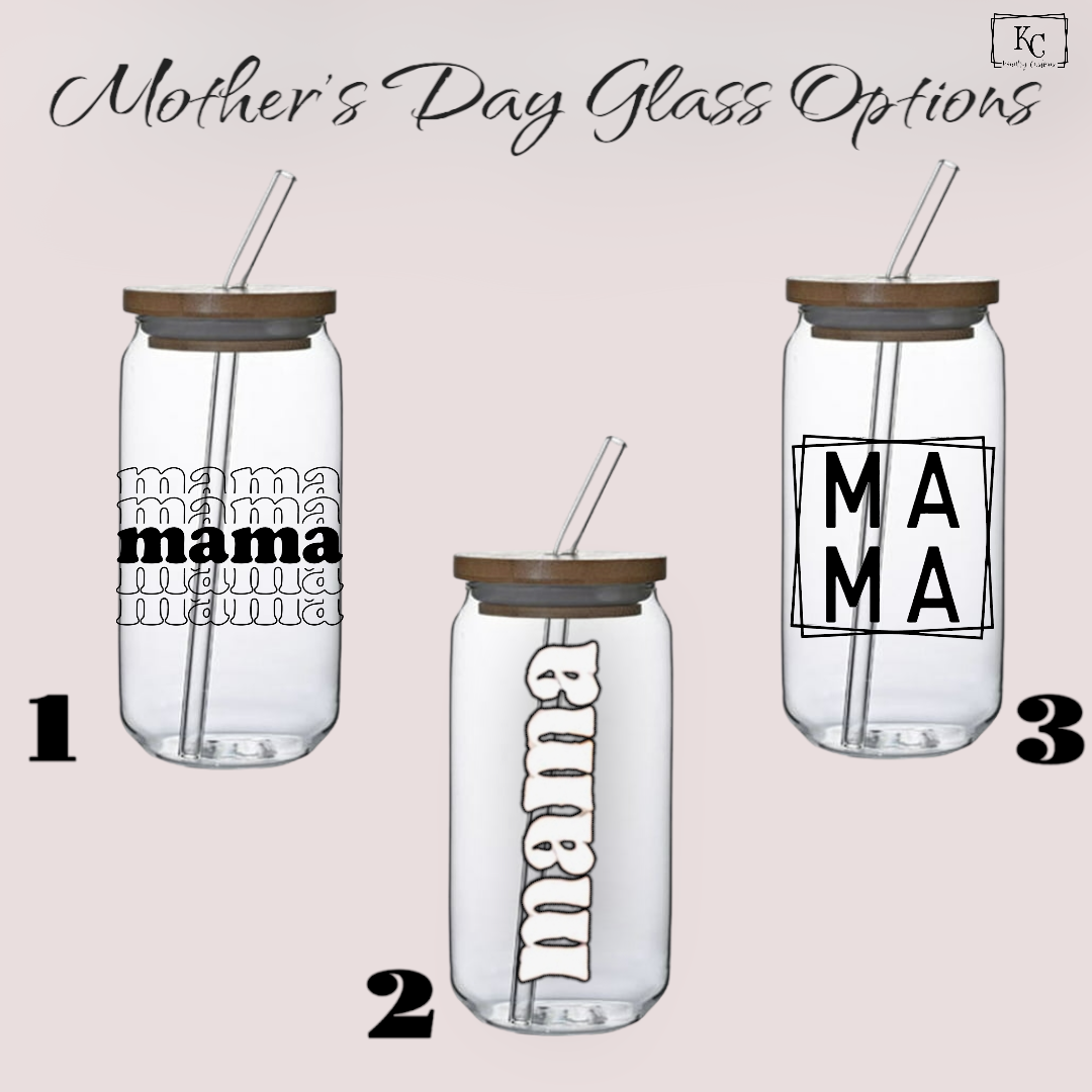 Mother's Day Glass Cups