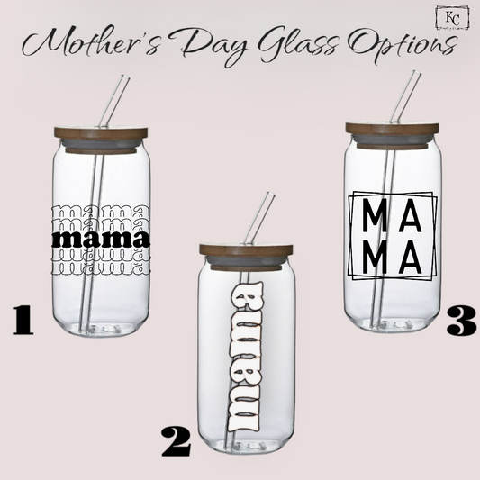 Mother's Day Glass Cups