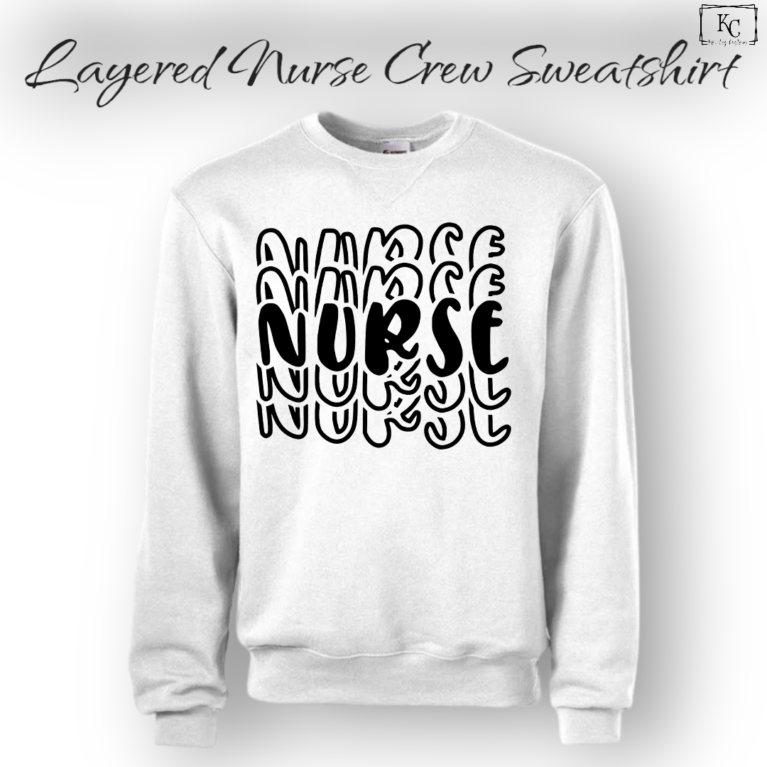 Layered Nurse Crew Sweatshirt