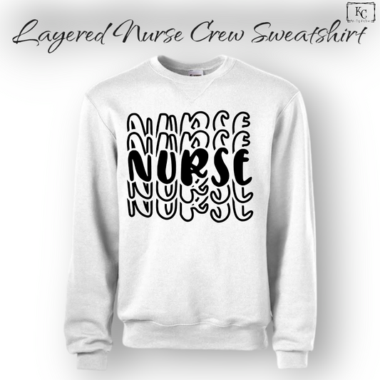 Layered Nurse Crew Sweatshirt