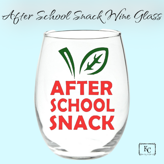 After School Snack Wine Glass